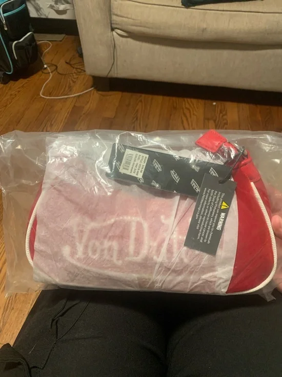 Von Dutch velvet Red rhinestones Shoulder Bag - Picture 4 of 5